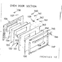 Kenmore 9119267421 oven door section diagram