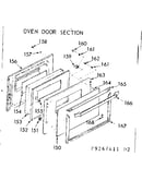 Oven door section