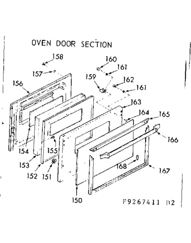 Oven door section
