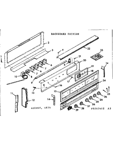 Backguard section