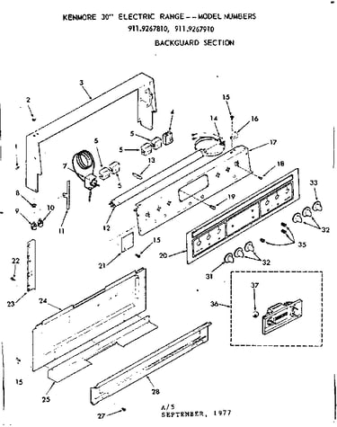 Backguard section