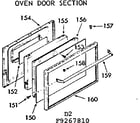Kenmore 9119267810 oven door section diagram