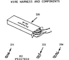 Kenmore 9119267810 wire harness and components diagram