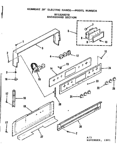Backguard section