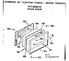 Kenmore 9119268210 oven door diagram