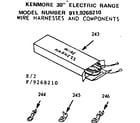 Kenmore 9119268210 wire harnesses and components diagram