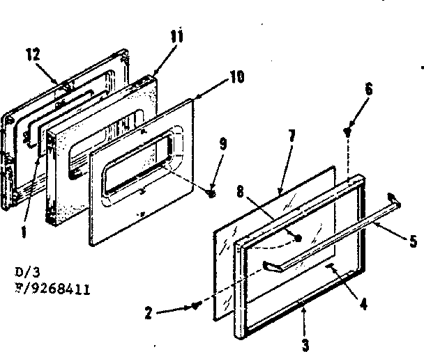 Oven door section