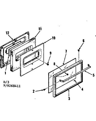 Oven door section