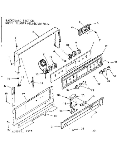 Backguard section