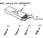 Kenmore 9119287610 wire harness and components diagram
