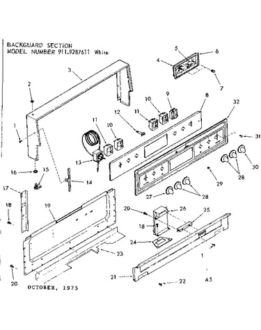 Backguard section