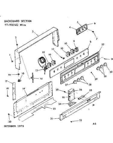 Backguard section