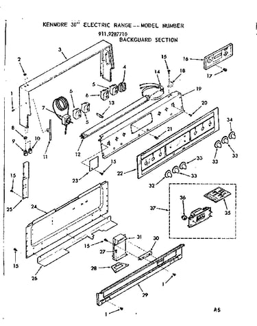 Backguard section