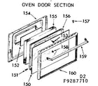 Kenmore 9119287710 oven door section diagram