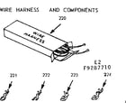 Kenmore 9119287710 wire harness and components diagram