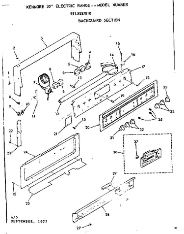 Backguard section