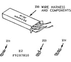 Kenmore 9119287810 wire harness and components diagram
