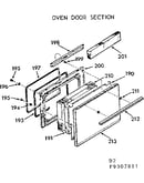 Oven door section