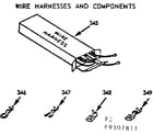 Kenmore 9119307812 wire harnesses and components diagram
