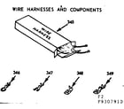Kenmore 9119307910 wire harnesses and components diagram