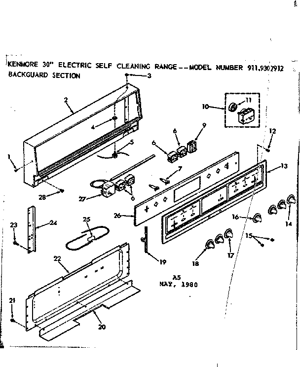 Backguard section
