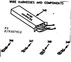 Kenmore 9119307912 wire harnesses and components diagram