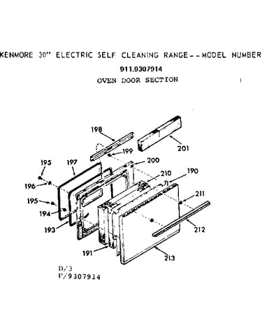 Oven door section