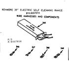 Kenmore 9119307914 wire harnesses and components diagram