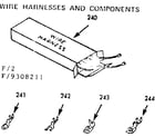 Kenmore 9119308211 wire harness and components diagram