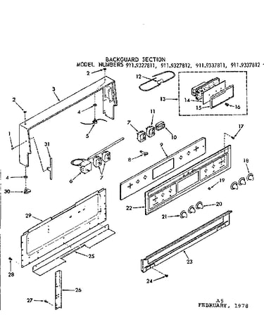 Backguard section