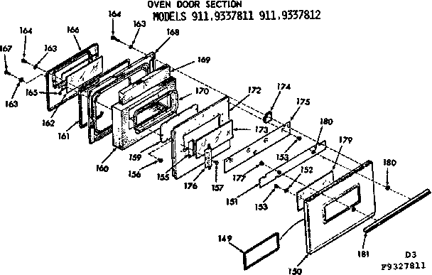 OVEN DOOR SECTION