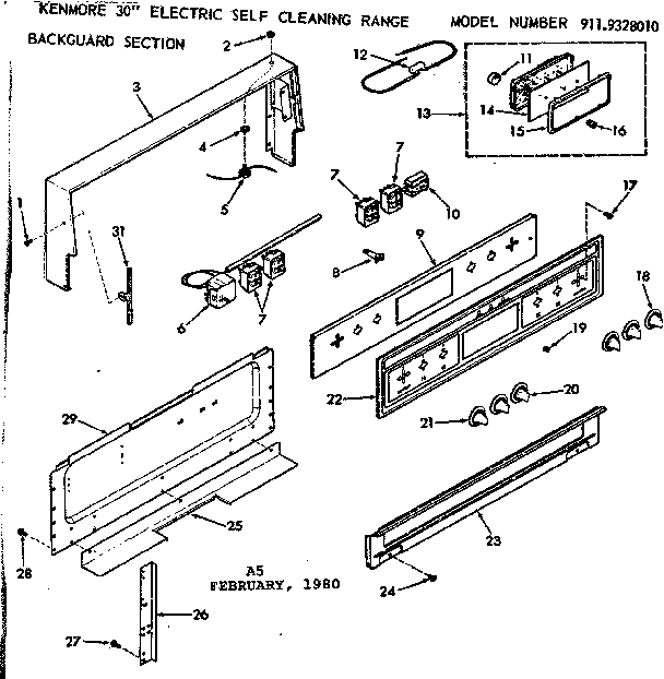 Backguard section