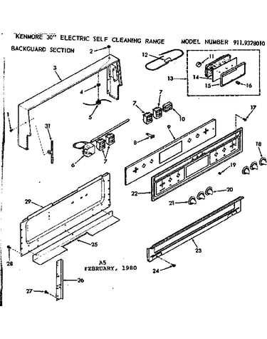 Backguard section