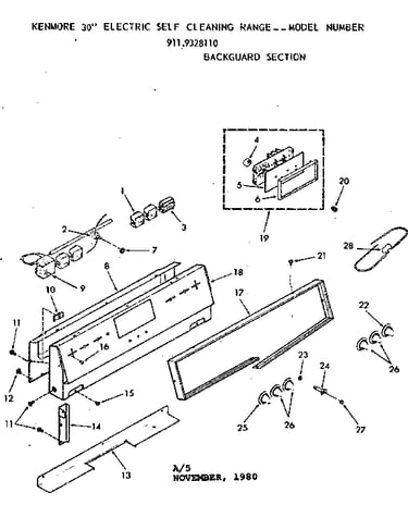 Backguard section