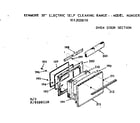 Kenmore 9119328110 oven door section diagram