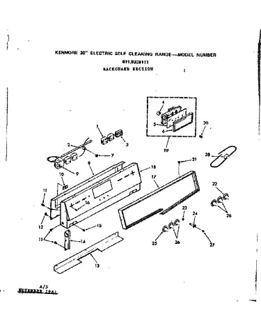 Backguard section