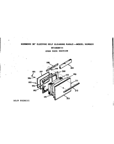 Oven door section