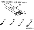 Kenmore 9119337910 wire harnesses and components diagram