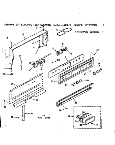 Backguard section