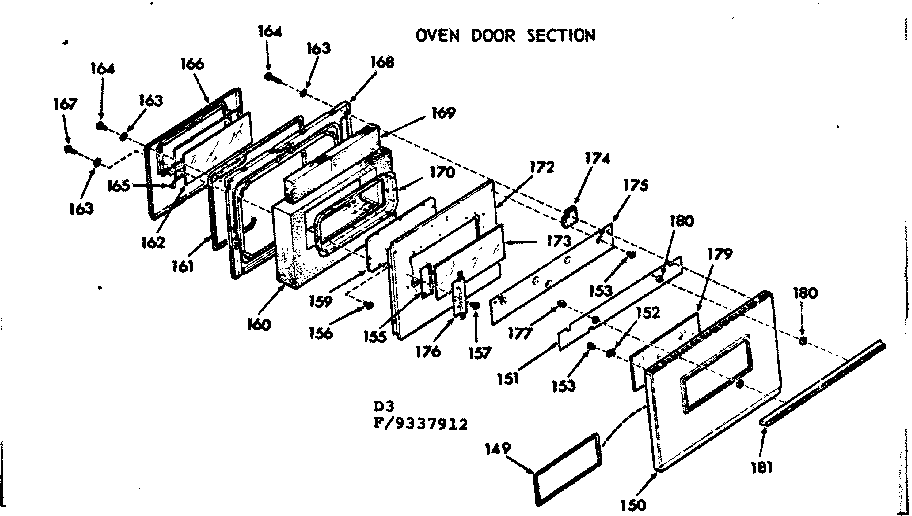 OVEN DOOR SECTION