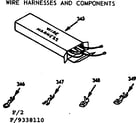 Kenmore 9119338110 wire harnesses and components diagram