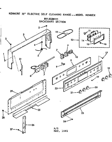 Backguard section