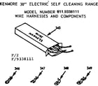 Kenmore 9119338111 wire harness and components diagram
