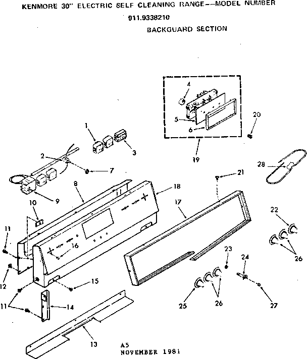 Backguard section