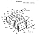 Kenmore 9119338210 oven door section diagram