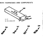 Kenmore 9119338210 wire harnesses and components diagram