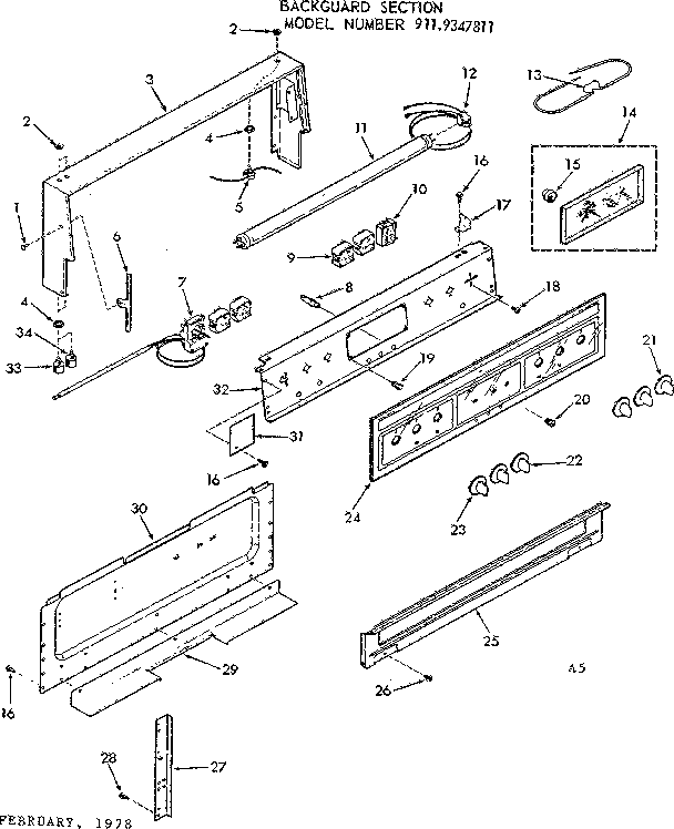 Backguard section