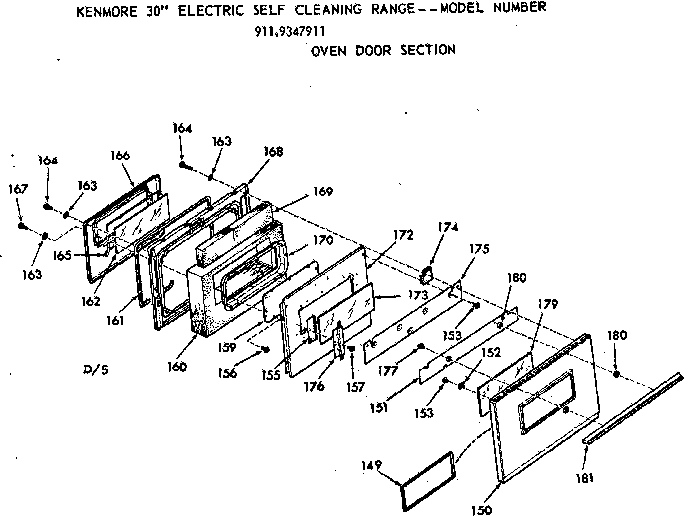 Oven door section