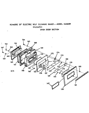 Oven door section
