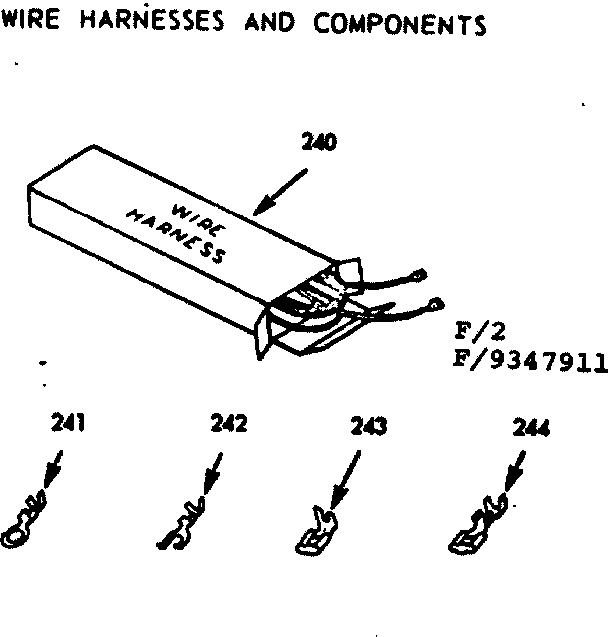 Wire harness and components